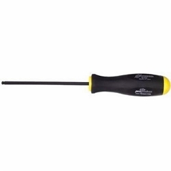 Bondhus 10603 Ball End Standard Length Screwdriver, 1/16 in Ball End Hex Point, 4.7 in OAL, Thermoplastic/Soft Rubber Handle, ProGuard - Standard Screwdrivers